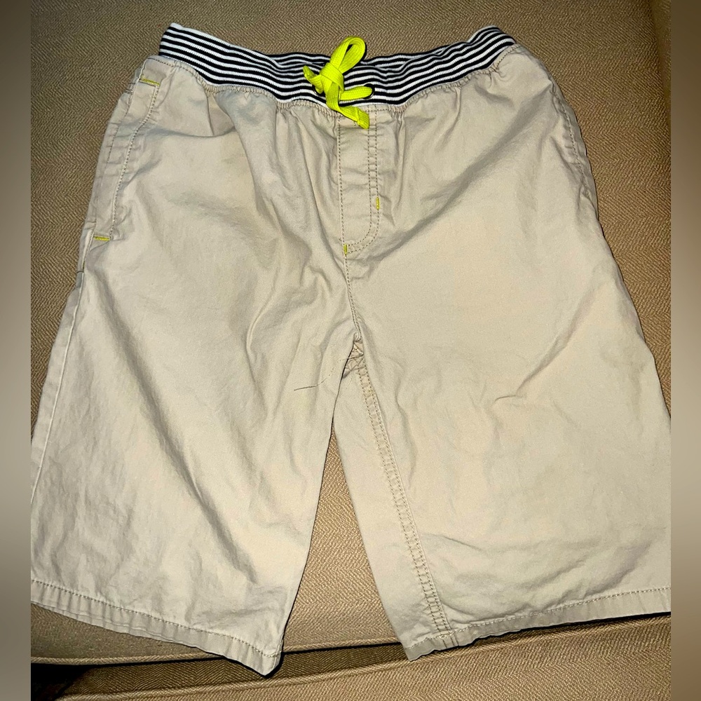 Mini Boden Shorts with Striped Waistband